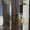 SpassWay 44"H Cherry Lighted Curio Cabinet with 2 Tempered Glass Doors Mirrored Back Panel Adjustable Shelves Display for Home Office Bulb Included - 4 of 4
