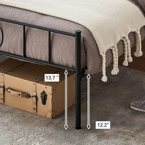 Bed Frame Platform with Headboard and Footboard - 1 of 4