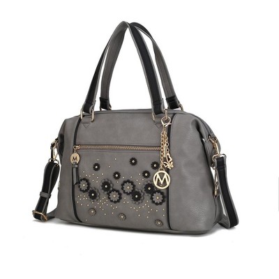 MKF Collection Francis Tote Women's handbag 3-D flowers with Keychain by Mia K