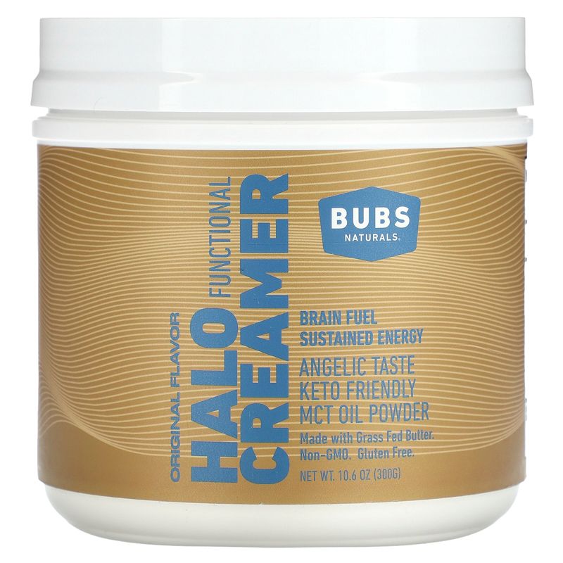 BUBS Naturals Halo Creamer - Functional Coffee Creamer - Powdered MCT Oil Supplement - Boosts Energy, Brain Function, & Digestion - All Natural,, 1 of 3