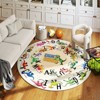 LOVEVOOK Kids Rugs for Playroom, 47 inch Round Rug, Soft Machine Washable Non-Slip Dinosaur Carpet for Toddler Kids Room Decor Mat, Beige - 3 of 4