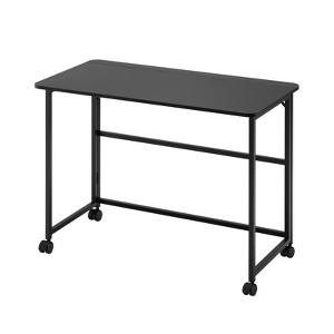 FONTOI Folding Desk, Foldable Desk, Writing Computer Desk for Bedroom Home Office, Black, 16.69"*29.53"*39.37" - 1 of 4