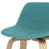 Sapphtopaz Modern Bar Stool Upholstered Dining Chairs with Curved Seat and Backrest Counter Height Barstools Set of 2 for Kitchen Island - 4 of 4