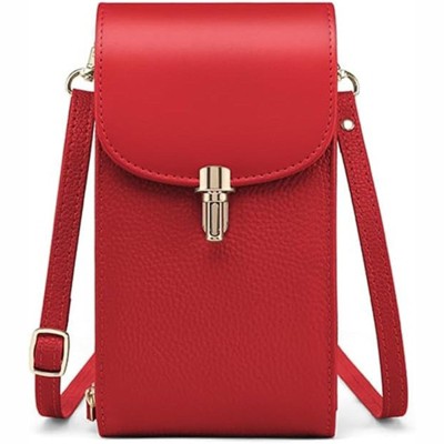 FATMOON Crossbody Purse for Women, Mini Soft Real Leather Handbags Purses Sling Cowhide Shoulder Bag Adjustable Shoulder Strap
