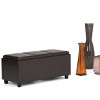 NicBex Faux Leather Storage Ottoman Bench,Upholstered Storage Ottoman with 3 Flip Over Serving Trays,Storage Bench for Living Room,Bedroom - 2 of 4