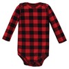 Hudson Baby Infant Boy Cotton Long-Sleeve Bodysuits, Winter Moose 3-Pack - 4 of 4