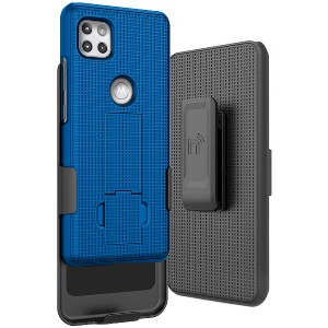 Nakedcellphone Case with Stand and Belt Clip Holster for Motorola Moto One 5G Ace - 1 of 4