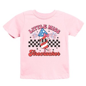 The Juniper Shop Little Miss Firecracker Checkered Youth Short Sleeve Tee - 1 of 4