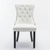 CAVINAS Modern Dining Chairs, PU and Velvet Upholstered Dining Chair with Wood Legs Nailhead Trim 2-Pcs Set - 4 of 4