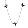 Steeltime Ladies stainless steel simulated onyx butterfly necklace - image 2 of 3