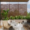 PexFix 72 in. x 47 in. Outdoor Privacy Rectangle Screen Galvanized Steel Panel Divider in Brown - 2 of 4