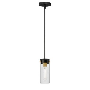 Maxim Lighting Pinn 1 - Light Pendant in  Black/Satin Brass - 1 of 4