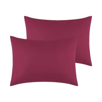 Unique Bargains Solid Color Envelope Closure for Easy Care Wrinkle Pillowcase 2 Pcs