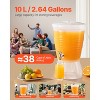 VEVOR Beverage Dispenser, 2.64 Gallon Drink Dispenser for Parties, Plastic Juice Dispensers with Spigot Ice Chamber, Clear - 3 of 4