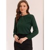 INSPIRE CHIC Women's Chiffon Semi Sheer Keyhole Neck Elegant Work Blouse - 2 of 4
