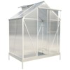 NicBex 6.3'*4.2'*7' Durable Polycarbonate Greenhouse Walk-in Greenhouse Kit with Rain Gutter, Ventilation for Backyard, Lawn, Silver - 2 of 4