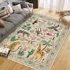Coolmee  Machine Washable Modern Area Rug, Stain Resistant, Non Slip Rugs for Living Room, Bedroom, Hallway, Entryway & OfficeKhaki - 4 of 4