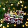 Northlight 5.5" Red and Green Train Glittered Glass Christmas Ornament - 2 of 4