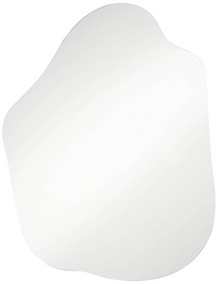 Possini Euro Design Casper Decorative Wall Mirror Modern Abstract Silver Frameless 29 1/2" Wide Bedroom Living Room Home House