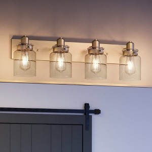 Urban Ambiance Luxury Vintage Bath Light 8.625''H x 30.25''W,  Olde Brass Finish,  Bridgeport Collection, UHP4193 - 1 of 4