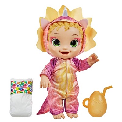 Baby Alive Dino Cuties Doll Triceratops - Blonde Hair
