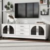 68.9'' Modern Minimalist TV Stand for TVs up to 75 Inches, Entertainment Center Media Console Cabinet with Adjustable Shelves for Living Room - 2 of 4