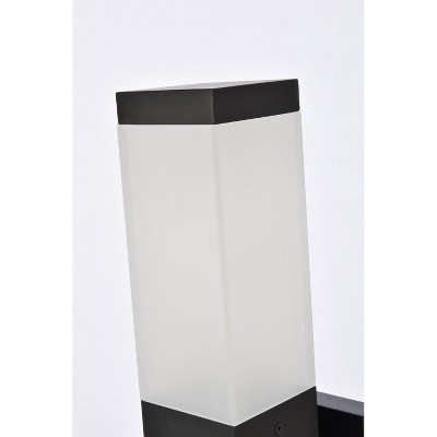 Raine Black Aluminum LED Wall Sconce with Dimmable Light