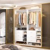 Aheaplus 30'' Freestanding Closet Organizer with Hanging Rods and Drawers, Closet System with Storage Shelves - 2 of 4