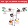 Electric Drain Auger 25FT, Heavy Duty Plumbing Snake for Toilet, Sink Sewer, 3-In-1 Drain Clog Remover, Bathroom Pipe Cleaner Tool - 4 of 4
