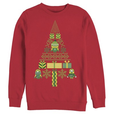 Men's Despicable Me Ugly Christmas Minons Tree 2D Sweatshirt
