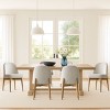 Upholstered Linen Dining Chairs with Solid Wood Legs, Modern Armless Fabric Chairs for Dining Room or Kitchen Table-Maison Boucle - 2 of 4