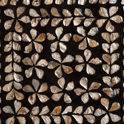 Feronia Black and Bronze Mother of Pearl Hourglass End Table