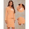 INSPIRE CHIC Women's Collarless Blazer and Formal Pencil Skirt Business Suit Set 2 Pcs - 2 of 4