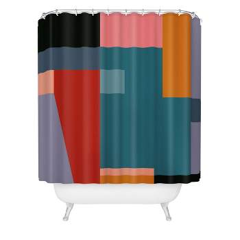 Deny Designs Gaite Geometric Abstract Shower Curtain