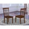 HomeStock 2 Retro Revival Slat Back Chair For Dining Room With Wood Seat, Mahogany - 2 of 3