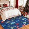 Christmas Area Rugs for Living Room, Washable Rug for Home Decor, Non Slip Carpet, Soft Low Pile Rug with Xmas Tree Motif for Bedroom, Dining Room - 2 of 4
