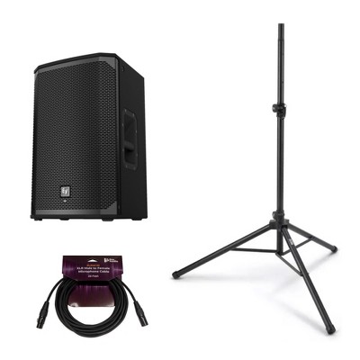 Electro Voice EKX 12P 12 Inch 2 Way 1500W Powered Black Loudspeaker Bundle