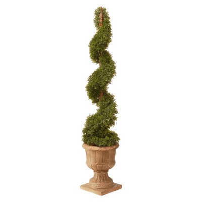 Cedar Spiral in Urn (48")