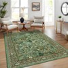 Washable Rugs for Living Room Non Slip Botanical Floral Bedroom Carpet Non-Shedding Low Pile Floor Cover Ultra-Soft Indoor Carpet for Kitchen - 4 of 4