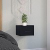 NicBex 13.2 inch Wide Floating Nightstand with 1 Drawer,Modern Wall-Mounted Side Table with Sleek Handle,Bedside Table for Bedroom,Living Room - 2 of 4