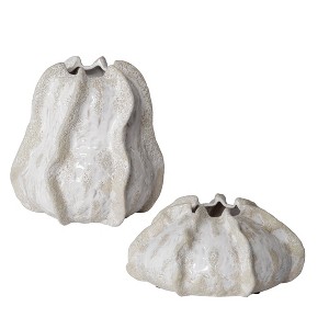 Uttermost Urchin Textured Ivory Vases, Set of 2 - 1 of 3