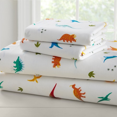 Wildkin Dinosaur Land 100% Cotton Fitted Crib Sheet Blue