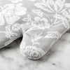 Martha Stewart Floral Vine Oven Mitt 2-Pack Set, Grey, 7"x13" - 3 of 3