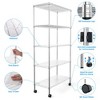 NicBex 5 Tier Shelf Wire Shelving Unit,Height Adjustable Garage Storage Shelves with Wheels,Heavy Duty Storage Rack for Office,Kitchens,Garage - 4 of 4