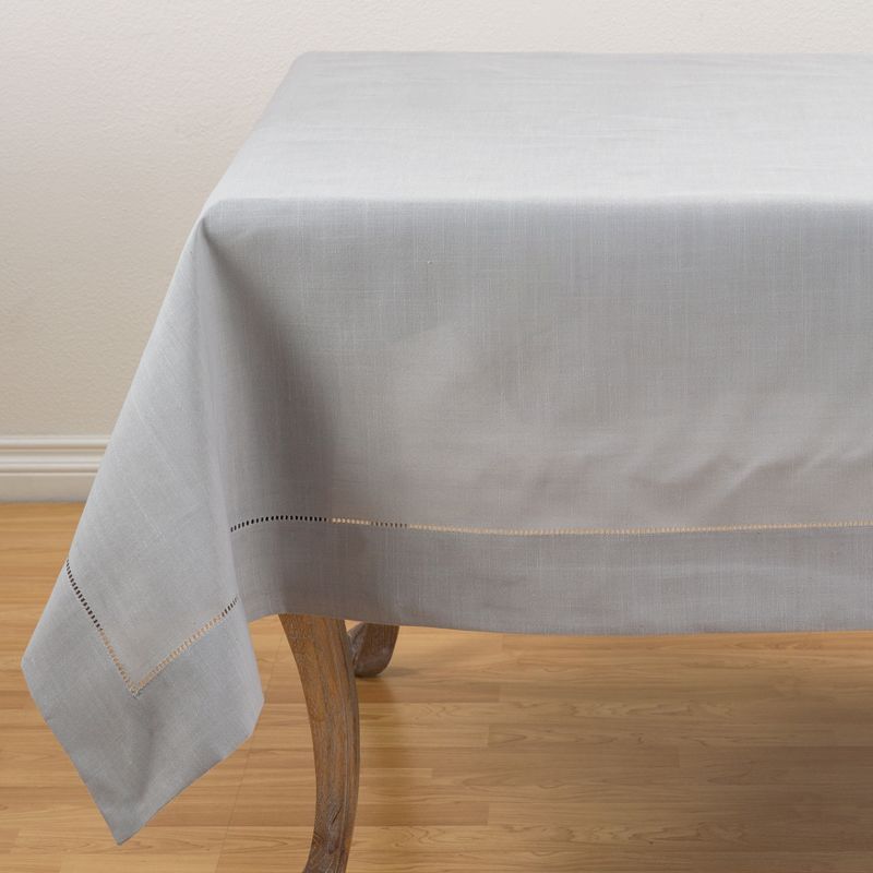 Saro Lifestyle Classic Hemstitch Border Tablecloth, 1 of 5