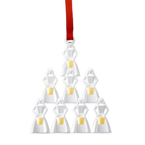 Nambe Twelve Days of Christmas Ornament Eight Maids a Milking, Made of Silver and Gold Plate - 1 of 4