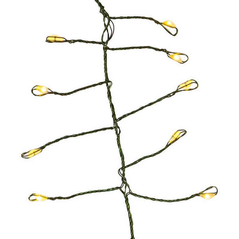 Kurt Adler 240-Light Twinkle Cool White LED LED Cluster Garland with Green Wire, 2 of 7