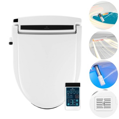 BidetMate 2000 Series White Heated Smart Toilet Seat with Remote