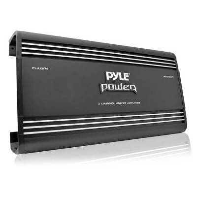 Pyle PLA2678 Bridgeable Slim 2 Channel 4000 Watt Car Audio Mosfet Power Amplifier Amp with Thermal Protection for Vehicle and Car Stereos (Black)