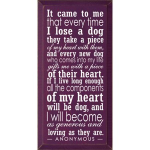 Slickblue Dog Lover Rustic Wall Sign – Pet Memorial Quote Wood Plaque – Thoughtful Home Accent 9x18, Color Options - 1 of 3